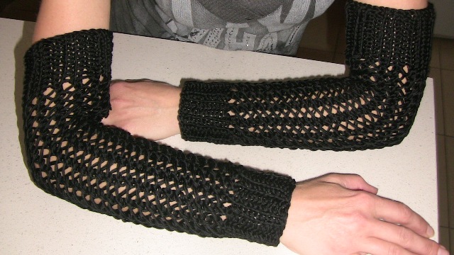 guanti lunghi di cotone