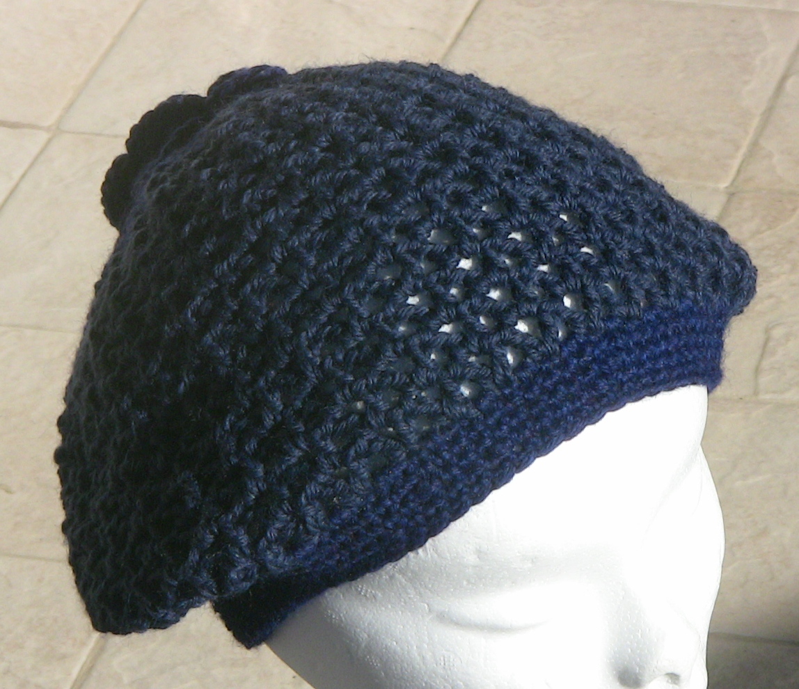 cappello blu lana